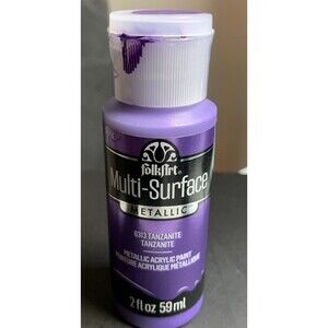 FolkArt Multi-Surface Metallic Acrylic Paint Tanzanite (Purple) 2 fl oz 59 ml